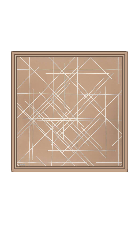 حليب القهوة صدى نمط حك الحرير وشاح 