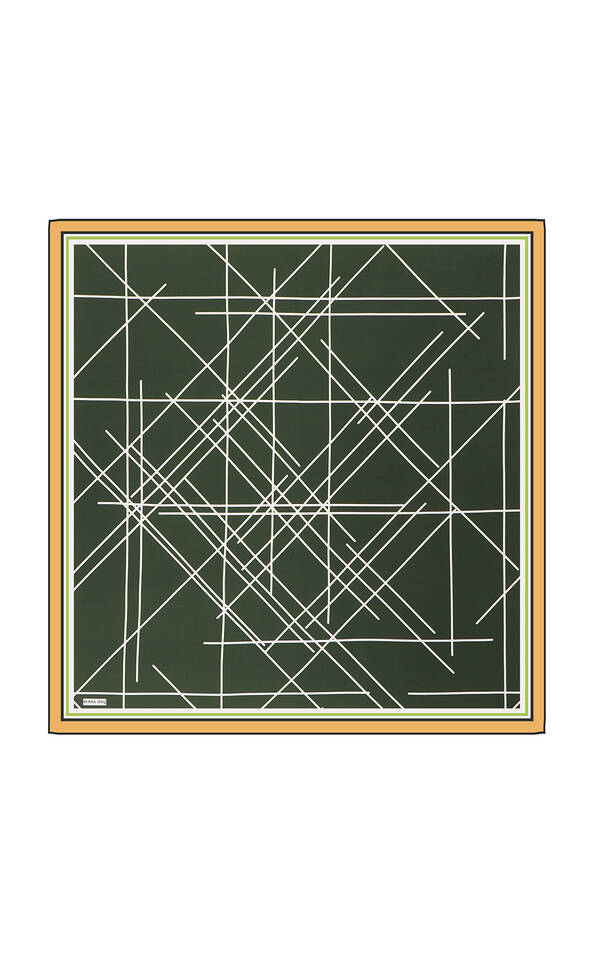 الأخضر صدى نمط حك الحرير وشاح 