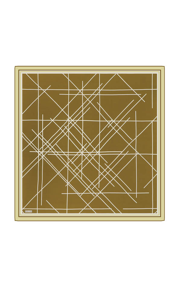 الزيتون الأخضر صدى نمط حك وشاح الحرير 