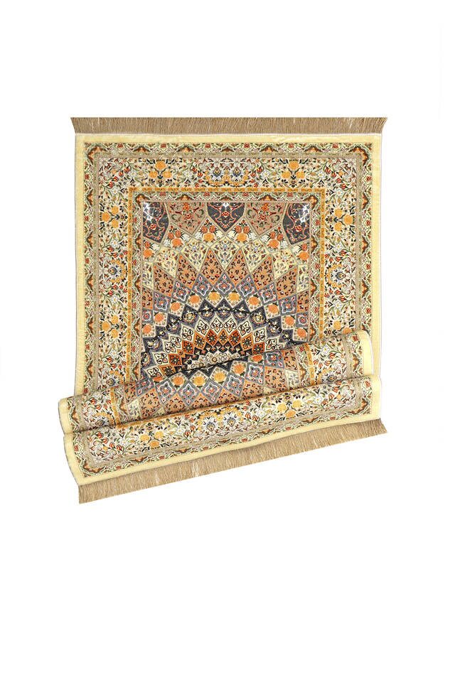 Yellow Bamboo Carpet Prayer Rug - 4