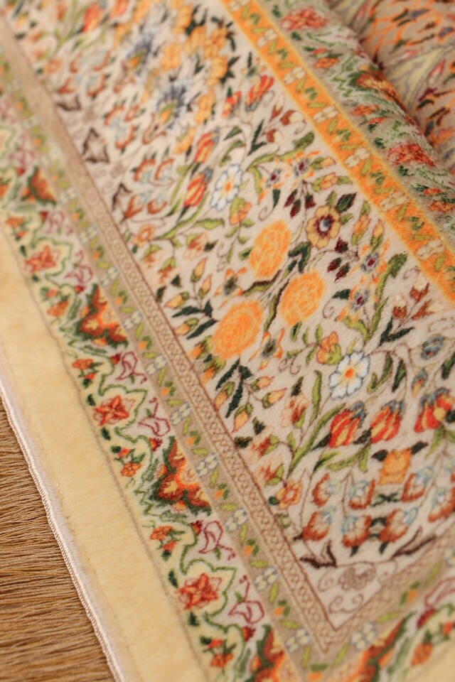 Yellow Bamboo Carpet Prayer Rug - 3