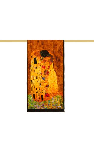 Yellow Kiss Silk Painting Foulard - Thumbnail