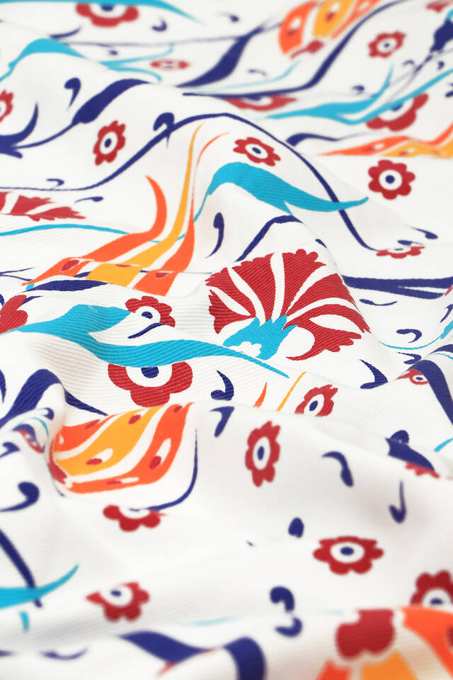 Yellow Red Printed Tulip Pattern Bathrobe - 3