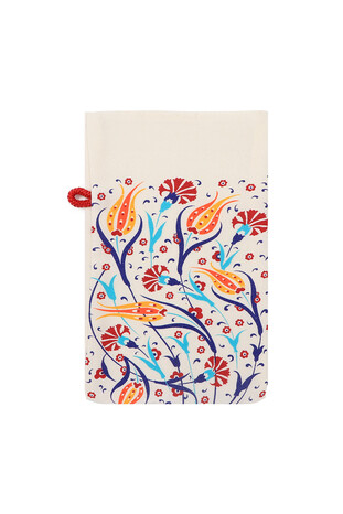 Yellow Red Tulip Pattern Pouch - Thumbnail