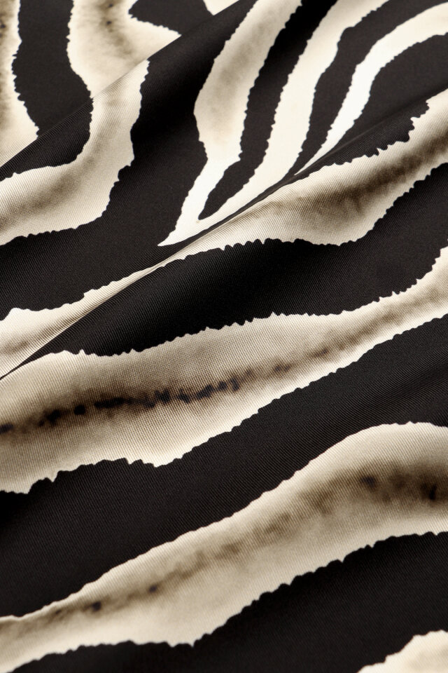 Stone Zebra Pattern Twill Silk Scarf - 4
