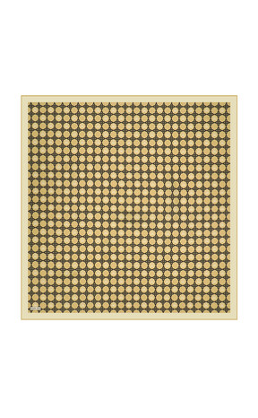 Asit Yeşil Zincir Monogram Twill İpek Eşarp 